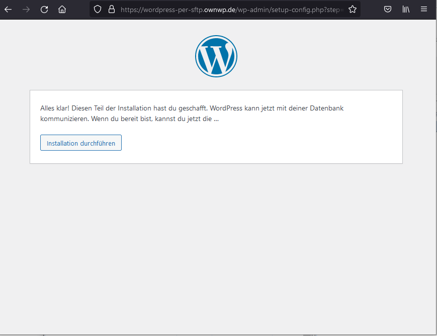 wordpress-installation-starten